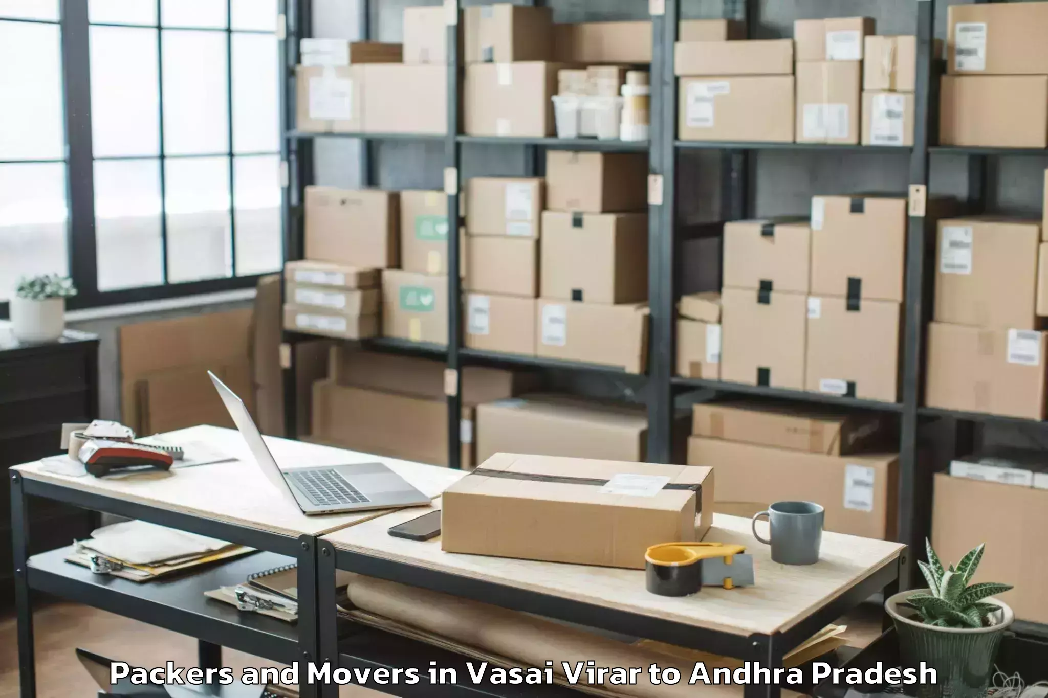 Easy Vasai Virar to Duvvur Packers And Movers Booking